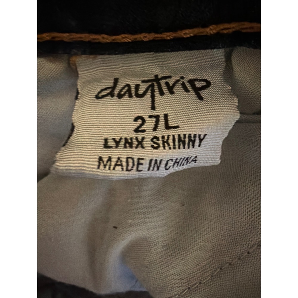 Daytrip Lynx Skinny Jeans Womens 27L Dark Wash Southwestern Pocket Inset DBK1915 - Picture 6 of 11